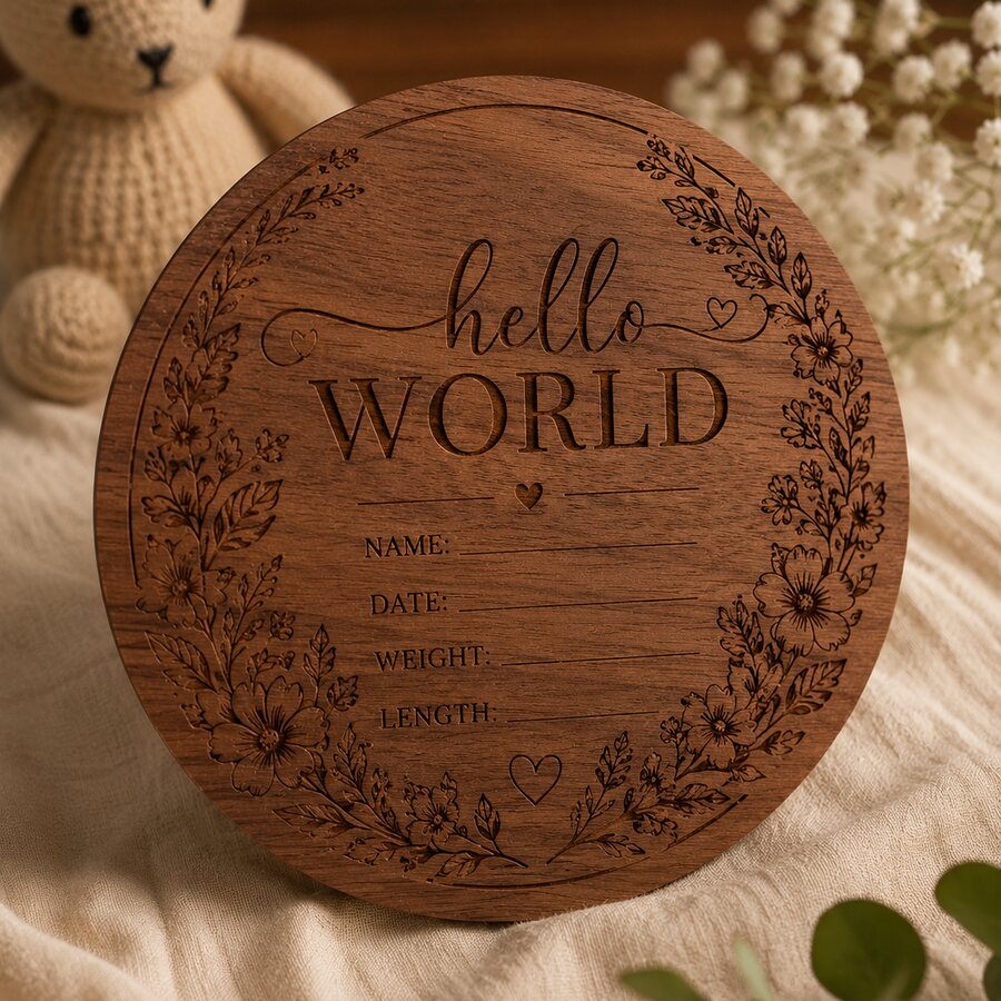Round wood keepsake engraving inspiration