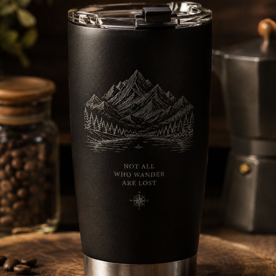 Black tumbler engraving inspiration