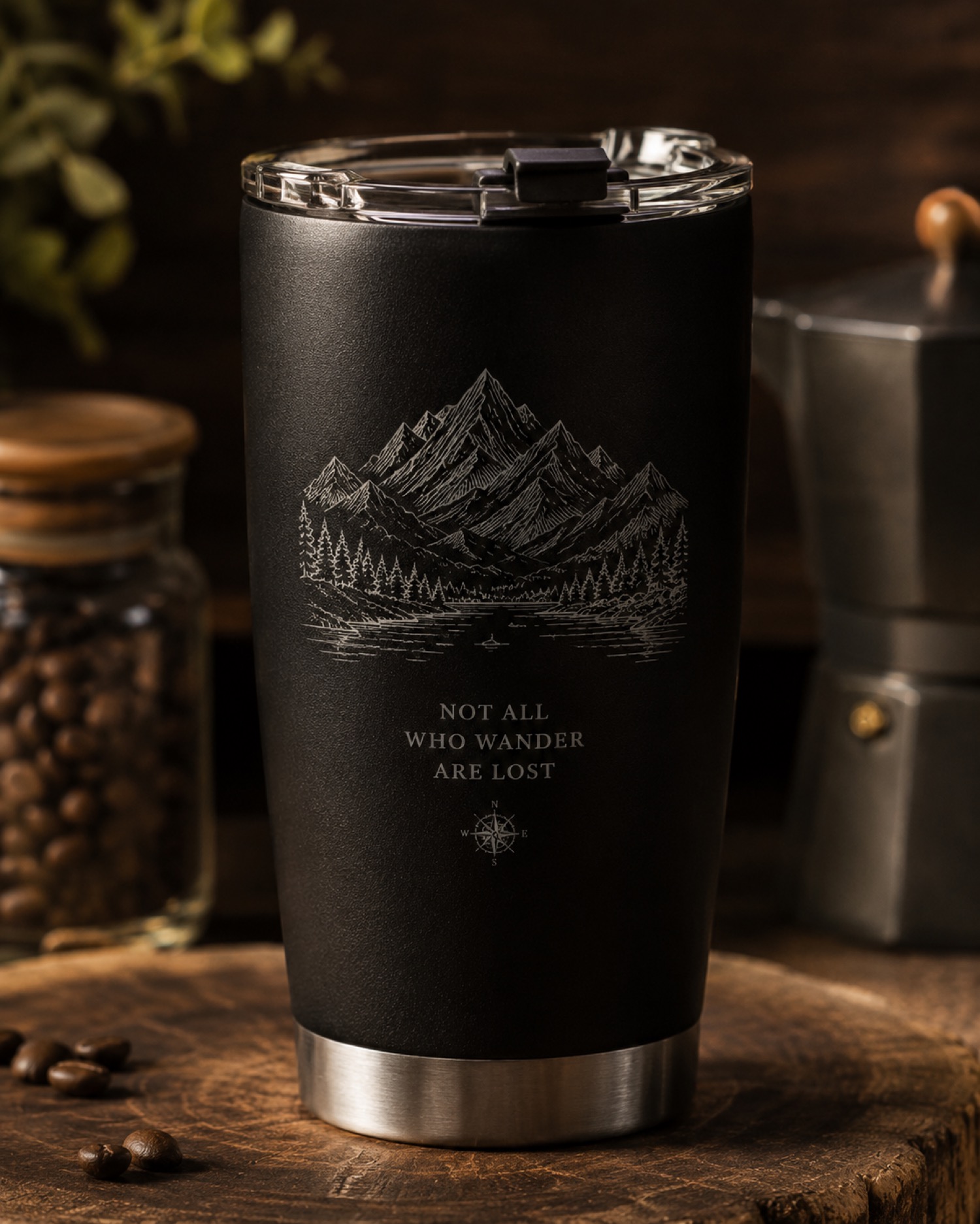 Personalized tumbler engraving example